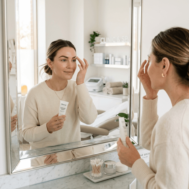Resultado micropigmentación de cejas antes y después — Misz Estética