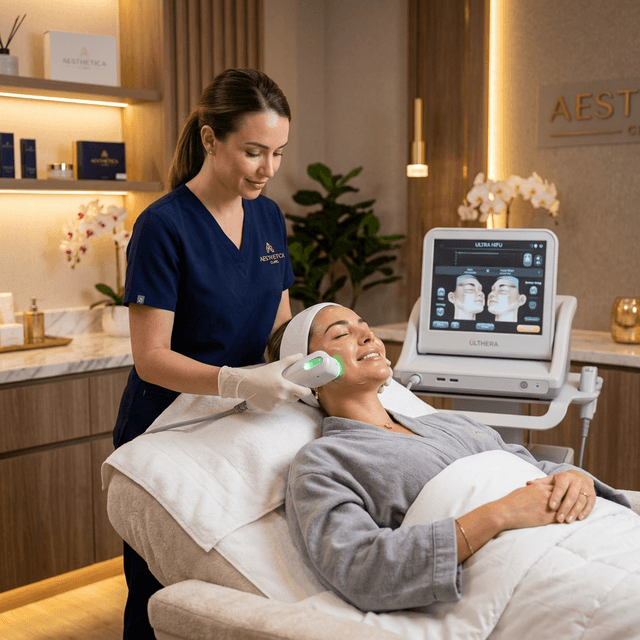 Equipo HIFU Sonofocus para tratamiento facial — Misz Estética Lima